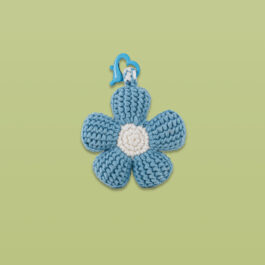 Afghan Flower Key Chain – Blue