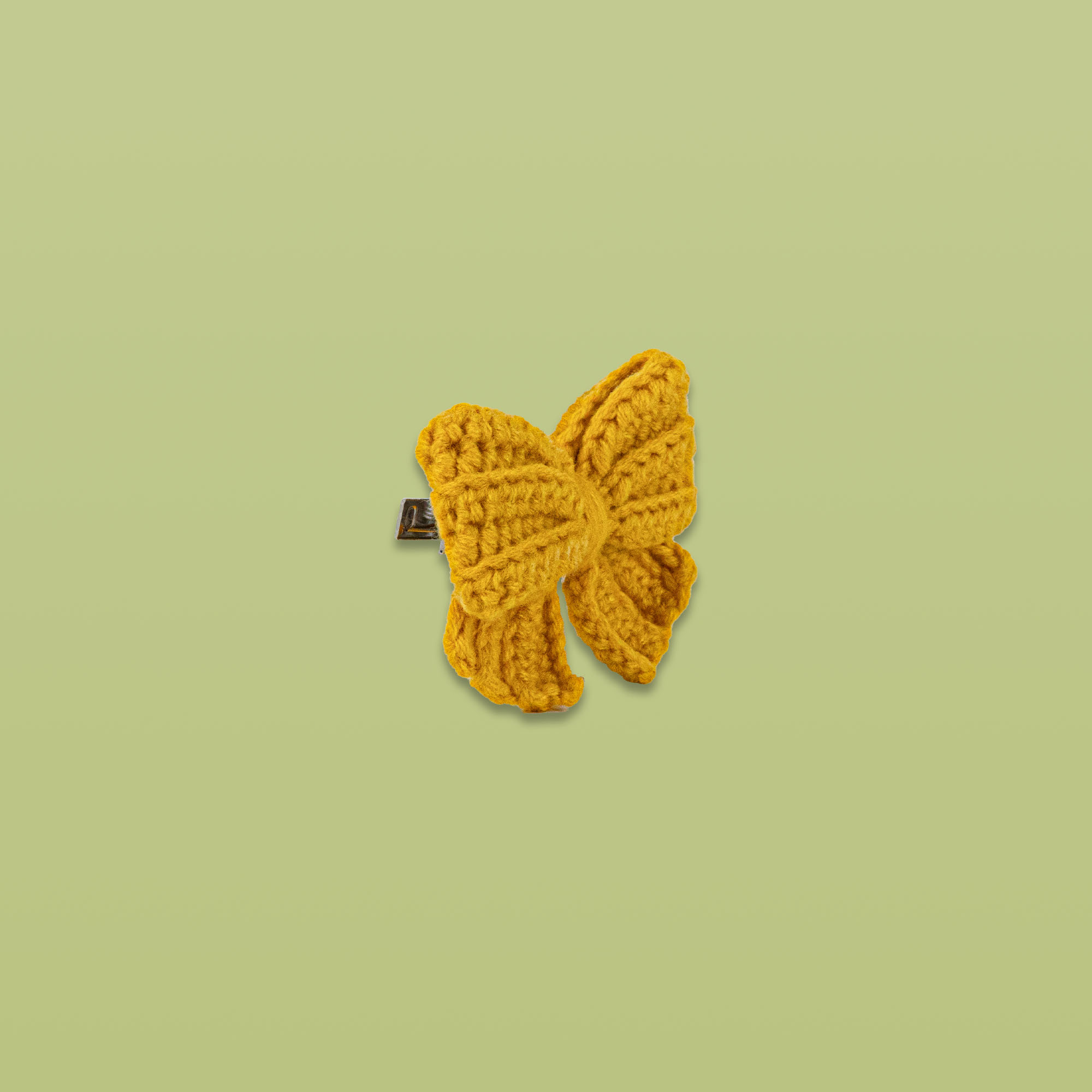Yellow Bow Hair Clip