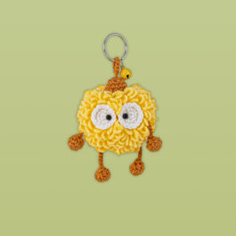 Yellow Pom-pom Key Chain