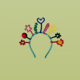 Colorful Pipe Cleaners Headband with Heart