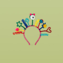 Colorful Pipe Cleaners Headband with Eye